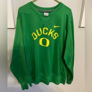 Nike Green and Yellow Women's Sweatshirt